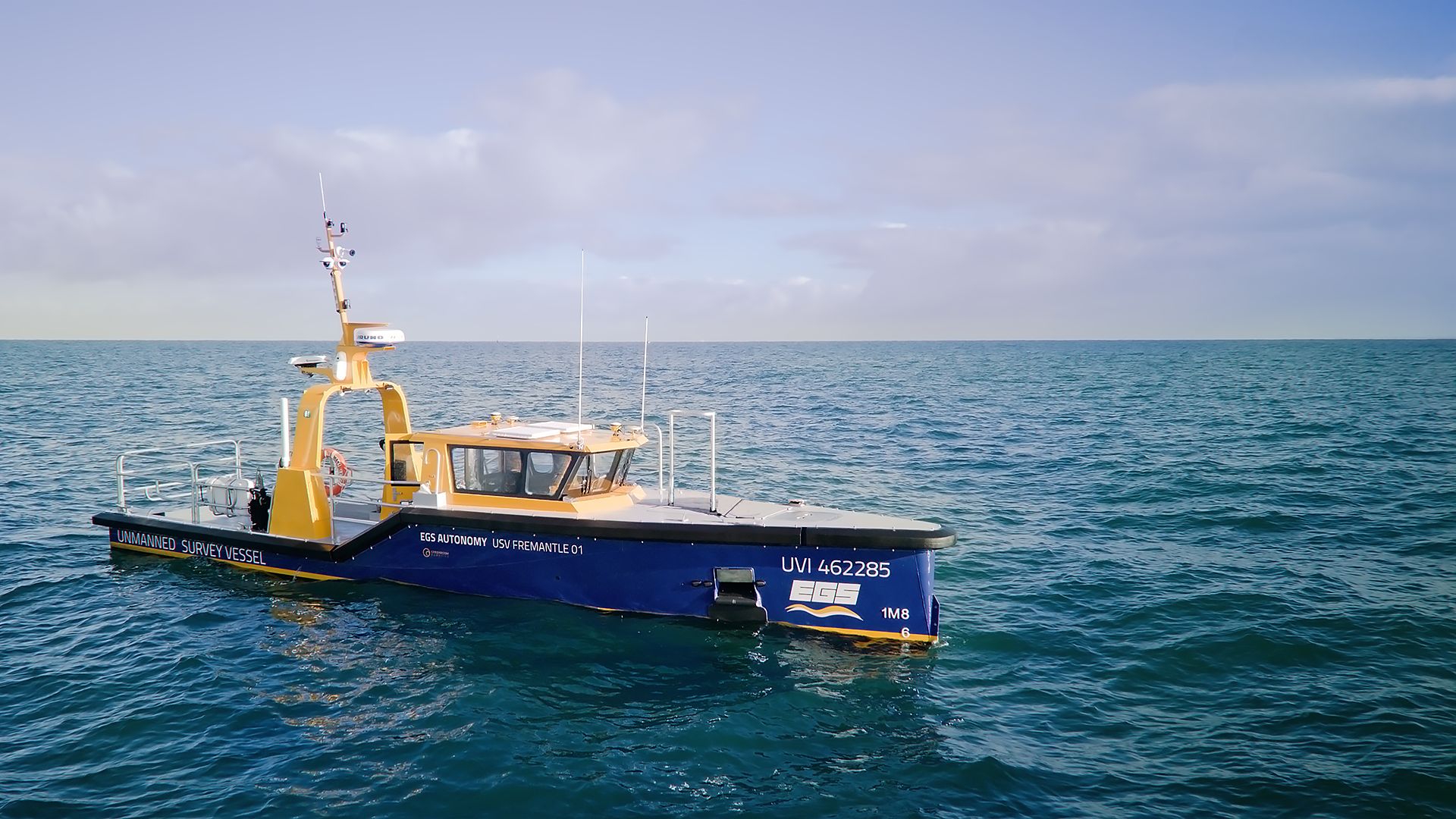 Cover Image for EGS Survey Selects GAMA as the Autonomy Provider for USV Fremantle 01