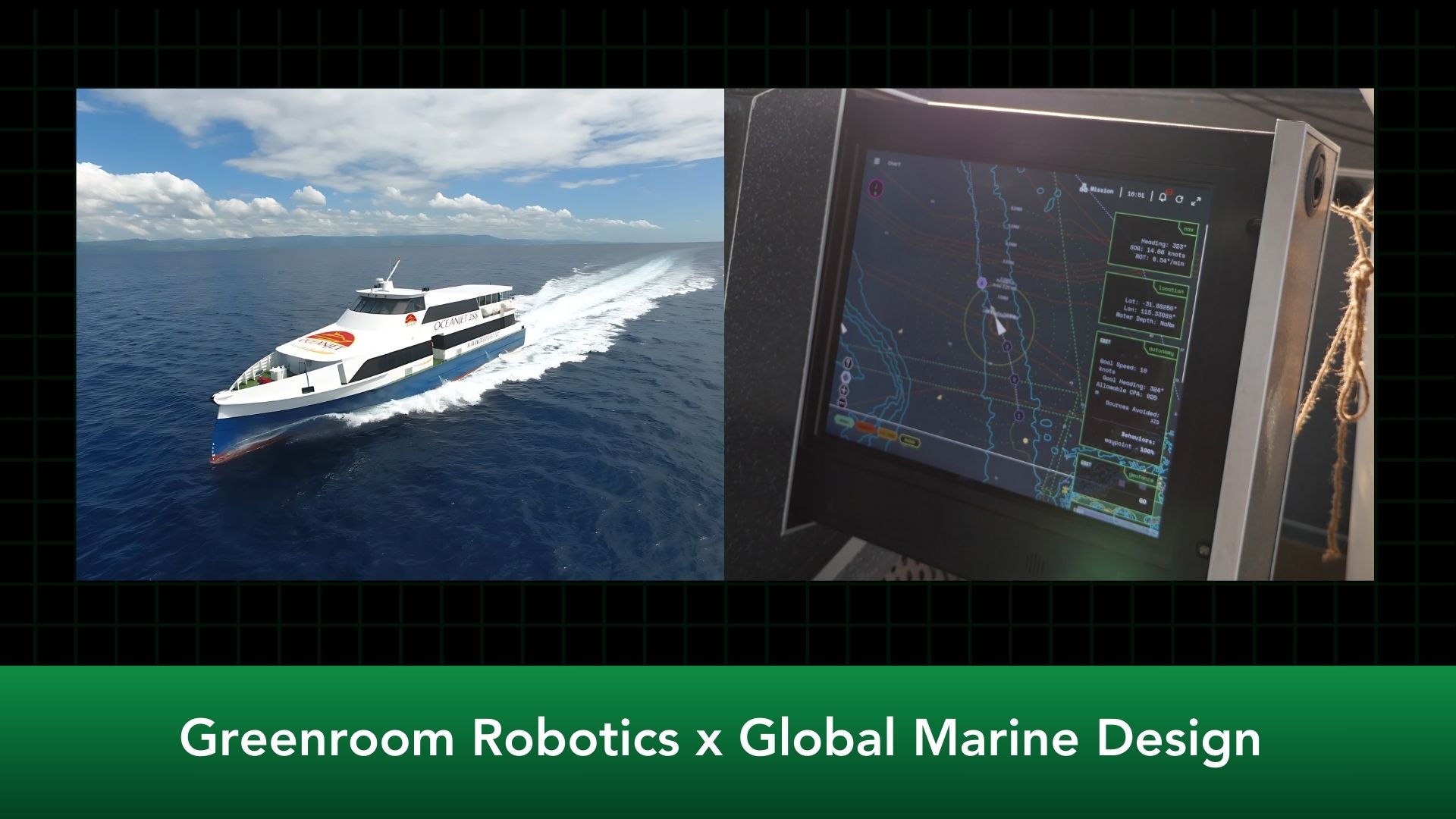 Cover Image for Global Marine Design and Greenroom Robotics Partner to Offer Autonomous Vessel Designs