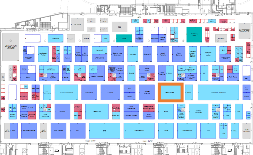 Location of the Defence West expo stand