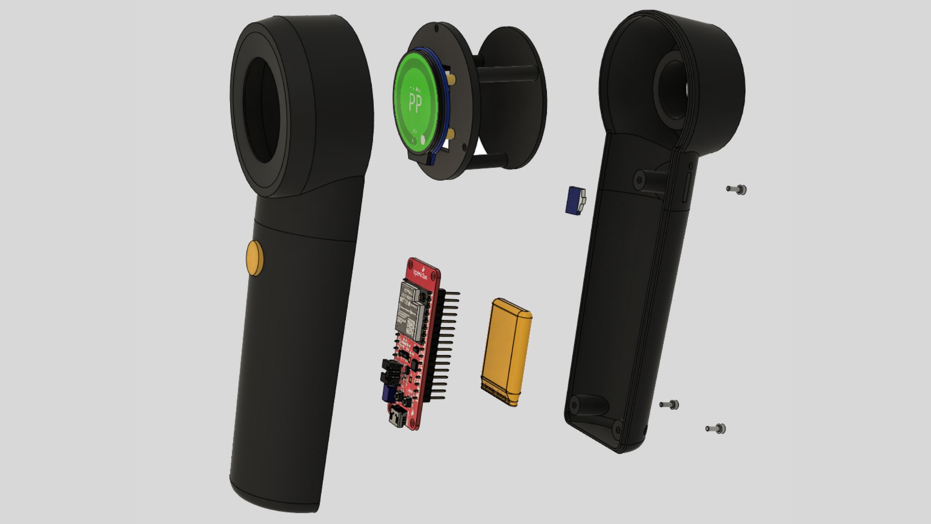 Exploded design diagram of the plastic identification device